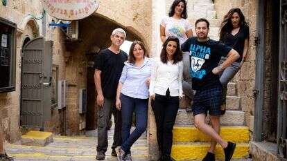 "טוביה 2018". מימין לשמאל: אירית סוקי, יונתן מינץ, הילה מיטרני, ענבל ראובן, אורית קוסובר ואיציק דריי. | אריק סולטן