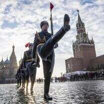 מצעד הניצחון של הרוסים. | AFP