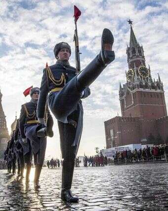מצעד הניצחון של הרוסים. | AFP