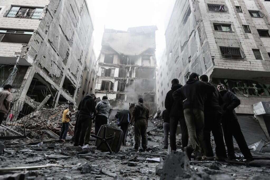 בניין שהופצץ בעזה. | AFP