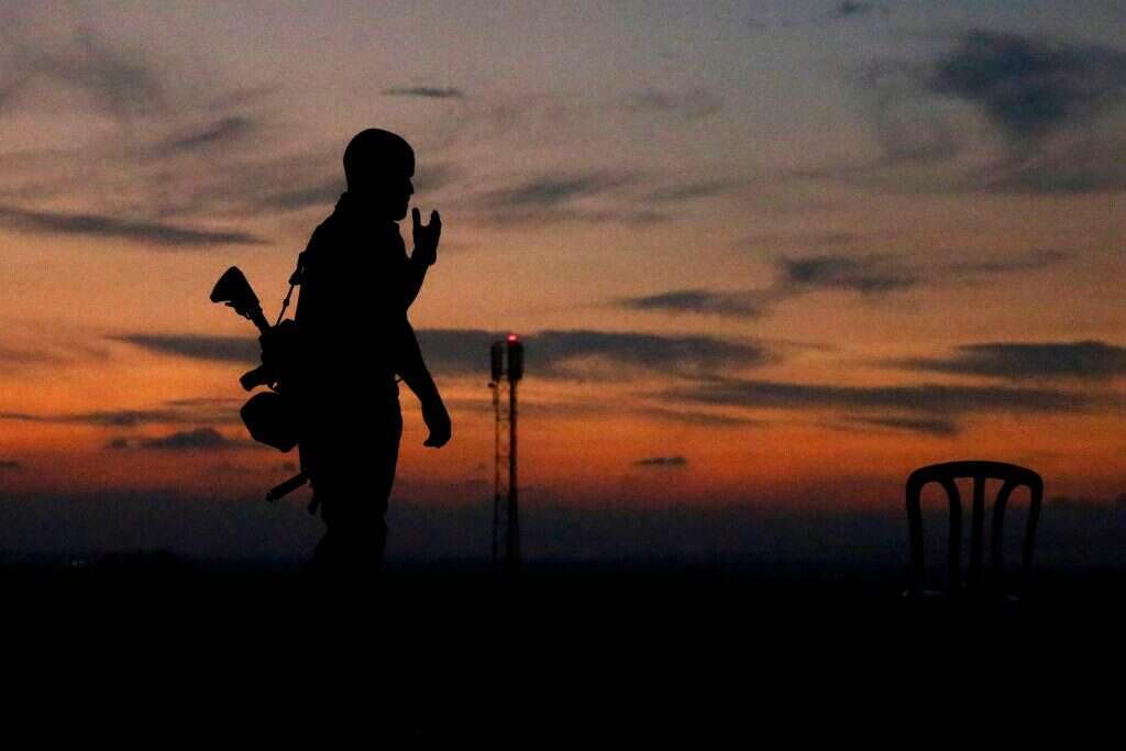 לוחם צה"ל בגבול הרצועה. | AFP