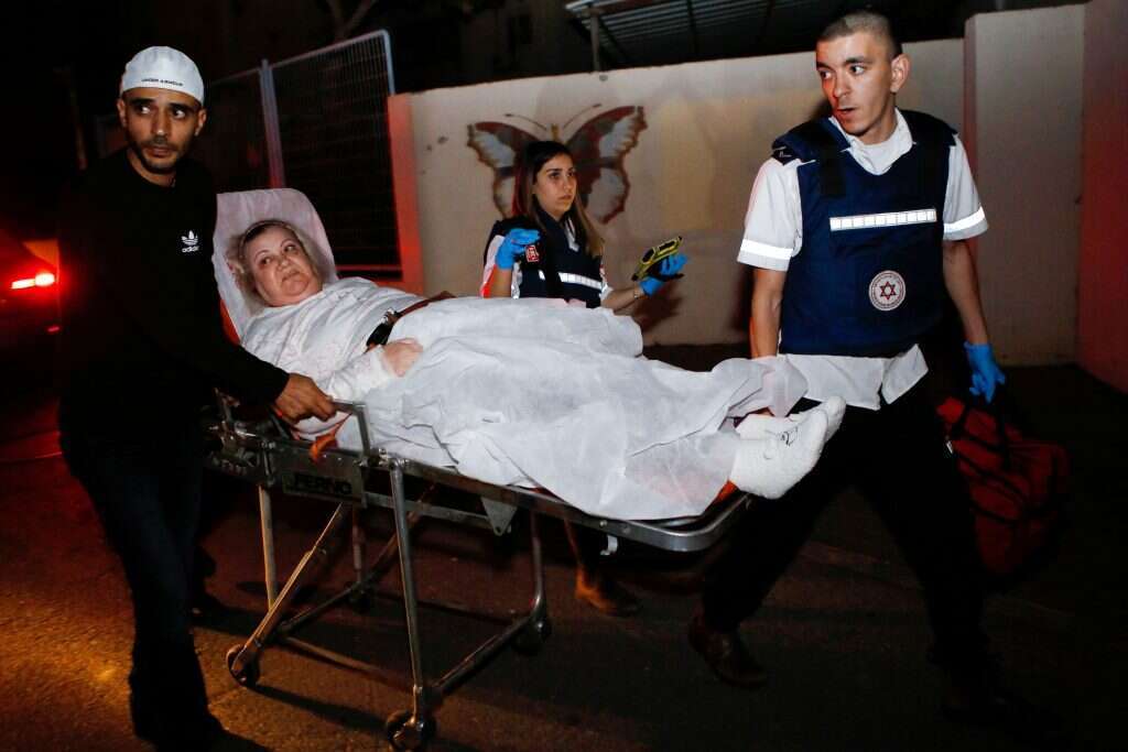 פינוי פצועה באשקלון. | AFP