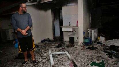 פגיעה בבית באשקלון. | AFP