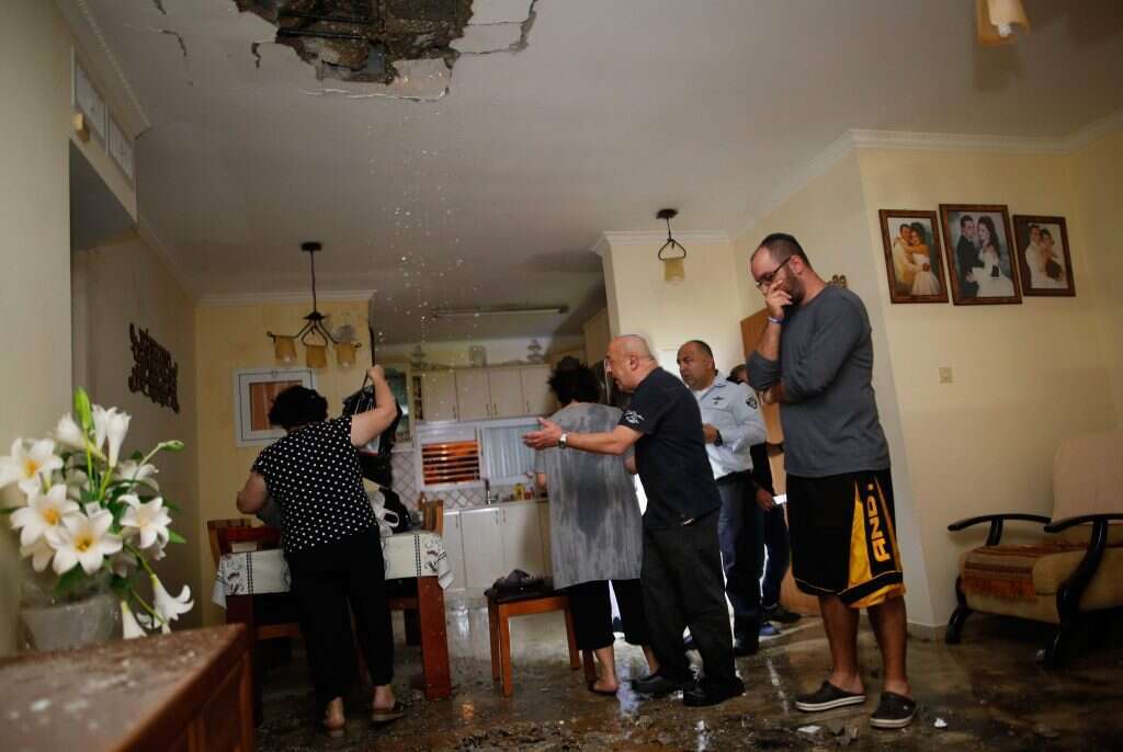 פגיעה בבית באשקלון. | AFP