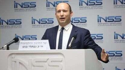 נפתלי בנט בכנס של המחקר לביטחון לאומי. | חן גלילי