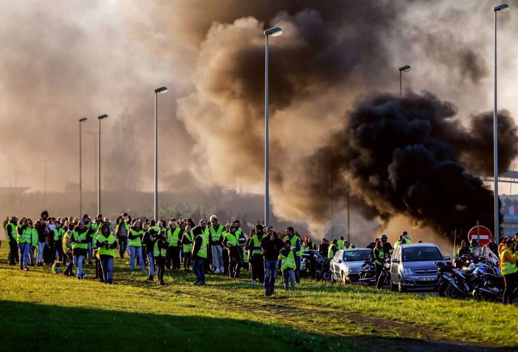 מתוך הפגנות ה"ווסטים הצהובים". | AFP
