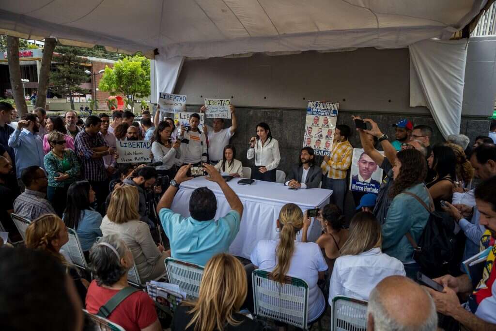 הפגנה נגד מעצרים פוליטיים בוונצואלה. | EPA