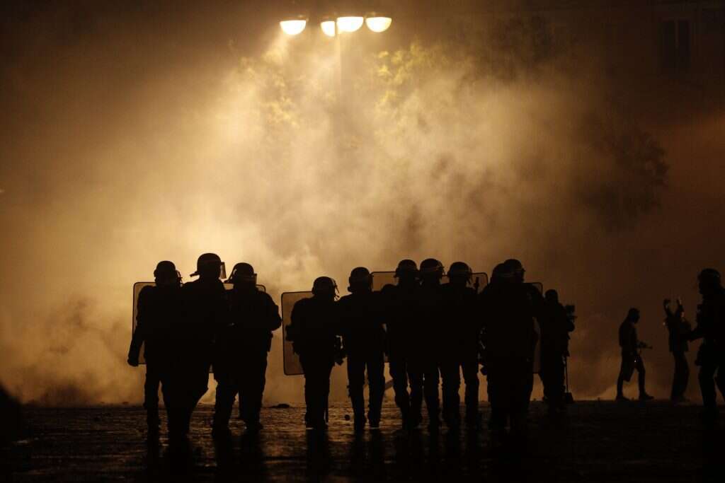 כוחות המשטרה במהלך האירוע. | AP