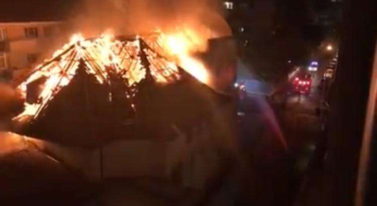 בית הכנסת ''מורשה'' עולה באש. | יח''צ