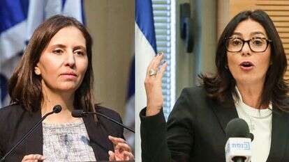 מירי רגב וגילה גמליאל. | אורן בן חקון, דוברות הכנסת - יצחק הררי