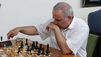 אלוף השחמט גארי קספרוב בפעולה. | AFP