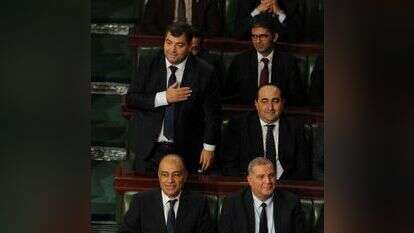 רנה טרבלסי בטקס השבעתו. | EPA