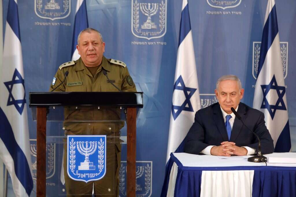 נתניהו ואיזנקוט במסיבת העיתונאים השבוע. | גדעון מרקוביץ