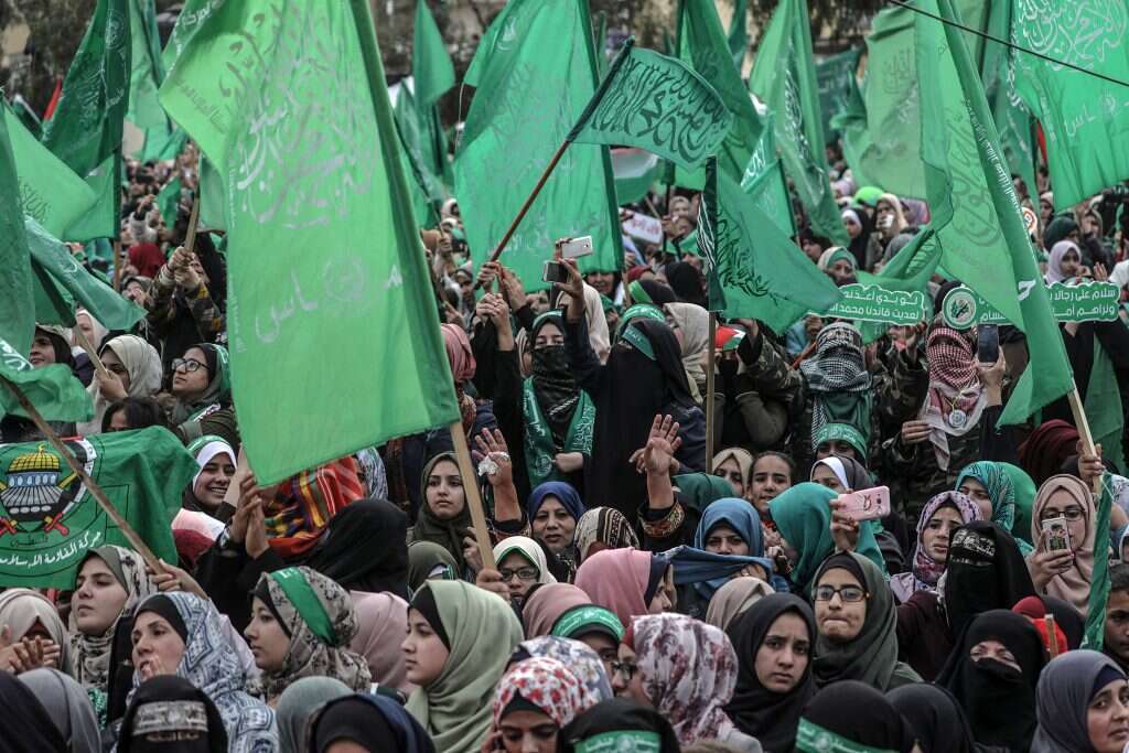 עצרת תמיכה בחמאס בעזה. | EPA