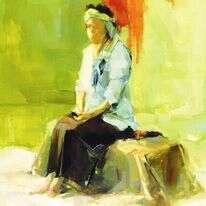 חיזוק הציפייה. בחיקה ריקה, מעיין, שמן על נייר, 2006 חיזוק הציפייה. בחיקה ריקה, מעיין, שמן על נייר, 2006