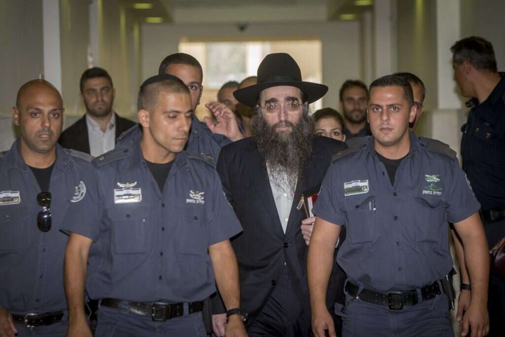 הרב יאשיהו פינטו בבית המשפט. | יונתן זינדל, פלאש 90