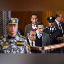 מובארק בבית המשפט. | AFP