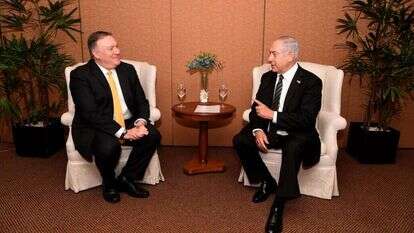 ראש הממשלה בנימין נתניהו עם מזכיר המדינה האמריקני מייק פומפאו בברזיל. | אבי אוחיון, לע''מ