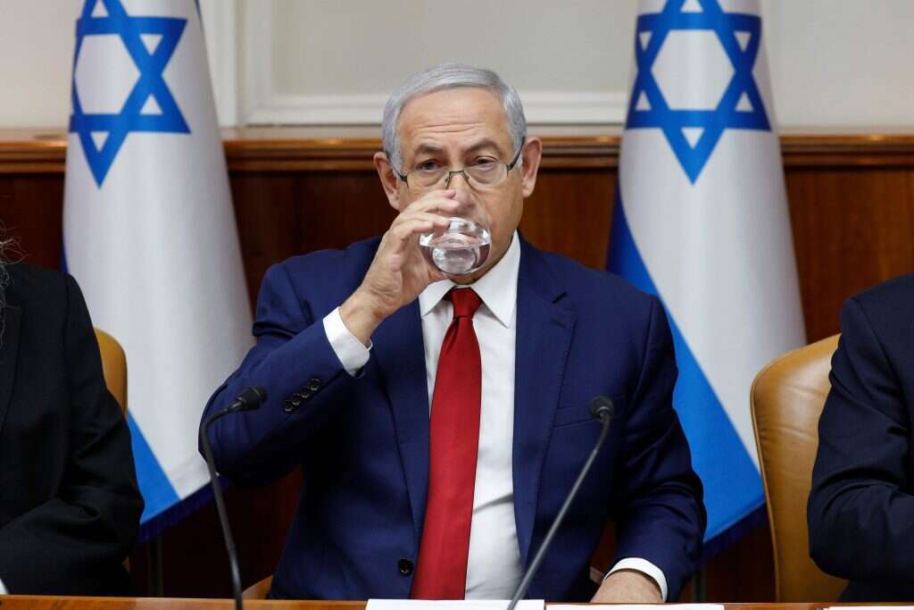 בנימין נתניהו בישיבת הממשלה. | AFP