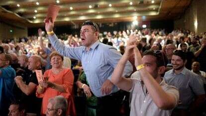 ועידת מפלגת העבודה (למצולמים אין קשר לנאמר בכתבה). | ארכיון: יוסי זליגר