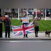 תומכי הברקזיט בבריטניה. | EPA תומכי הברקזיט בבריטניה. | EPA