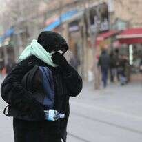 רוחות וקור מקפיא בירושלים. | EPA