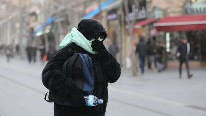 רוחות וקור מקפיא בירושלים. | EPA