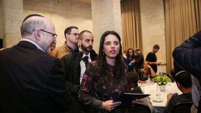 איילת שקד בסמינריון למשפט עברי. | נועם ריבקין פנטון