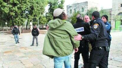 מעצר נער בהר הבית. למצולם אין קשר לכתבה. | באדיבות חוננו