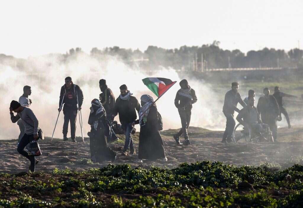 התפרעויות על הגדר ברצועה. | AFP