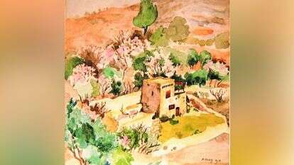 חנה נוסבוים, שקדיות ושומרה בגוש עציון, צבעי מים, 2005