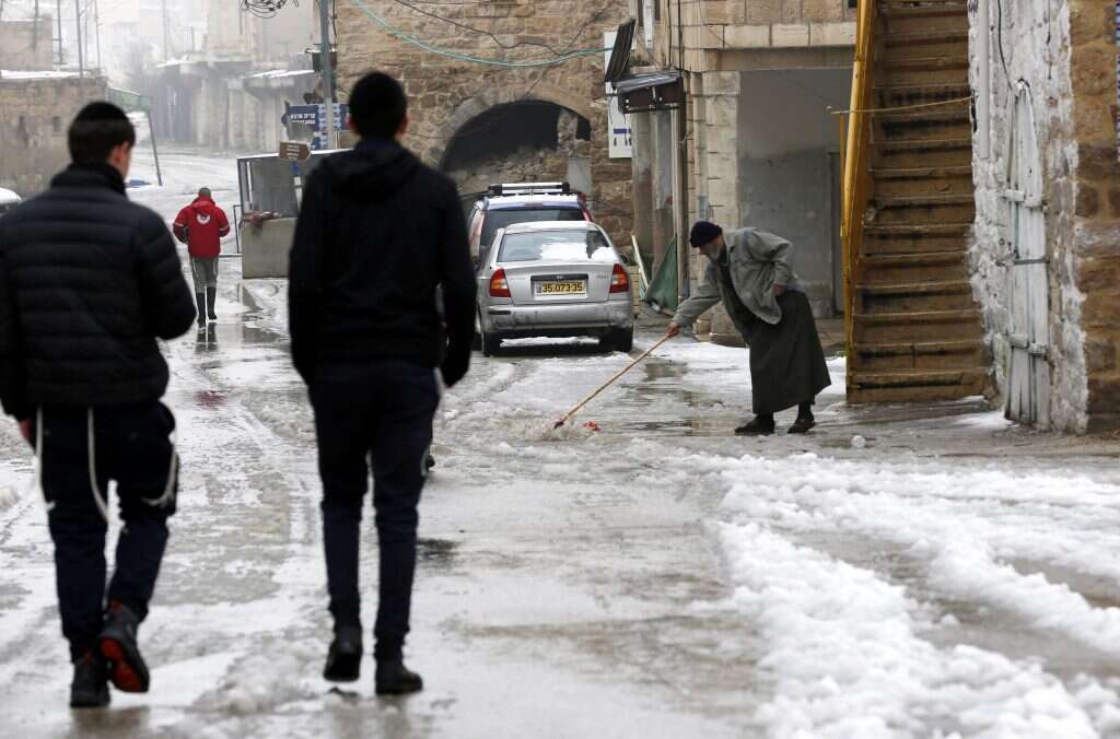 שלג בחברון. | EPA