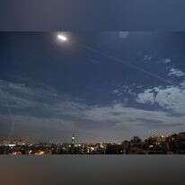 יירוט הטילים בשמי דמשק. | AFP