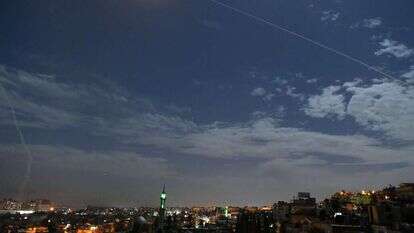 יירוט הטילים בשמי דמשק. | AFP