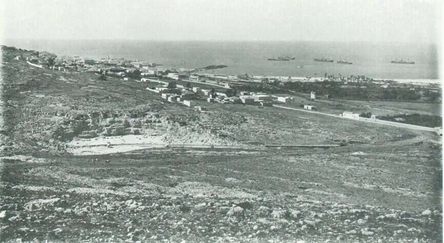חיפה אז. | מתוך דוח מונסיל1908War Office, General Staff, Military Reconnaissance of Syria from the Coast Eastward
