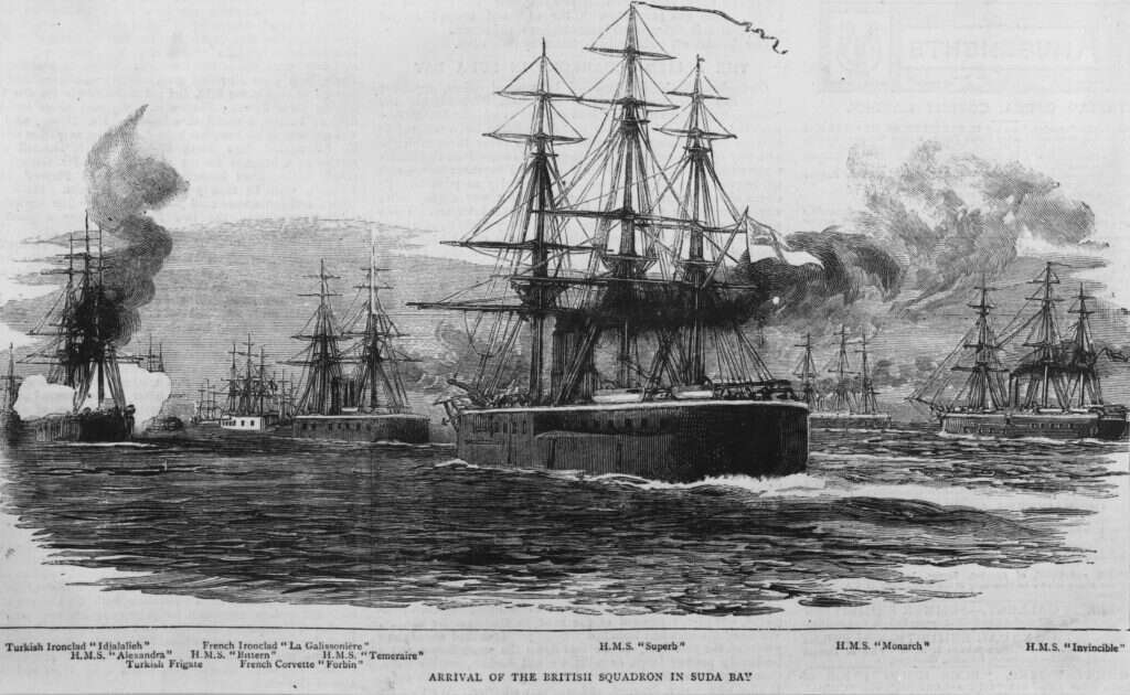 חיל הים הבריטי בתעלת סואץ, 1882. | גטי אימג'ס