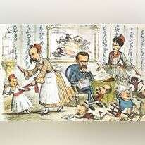 הקריקטורה אמורה להיות האמת בעולם שאיבד מעט את הכיוון. קריקטורה מתוך המגזין הסטירי לה פלאצה, שנת 1873. איור: תומאס פאדרו