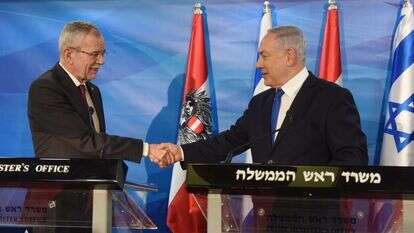 נתניהו עם נשיא אוסטריה אלכסנדר ואן דר בלן. | EPA