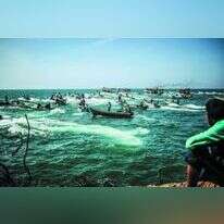 דייג בחופי עזה. | גטי אימג'ס