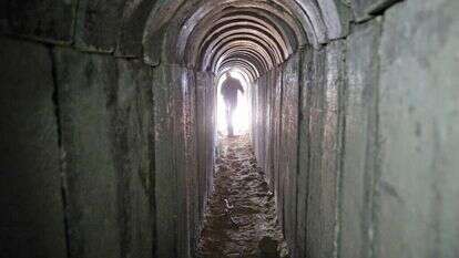 מנהרת תופת מעזה שנחשפה ב-2013. | אדי ישראל