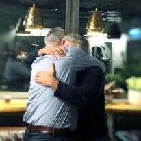 לפיד וגנץ לאחר חתימת הסכם האיחוד