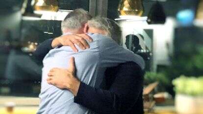 לפיד וגנץ לאחר חתימת הסכם האיחוד