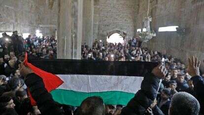 הפלישה הפלסטינית לשער הרחמים. | AFP