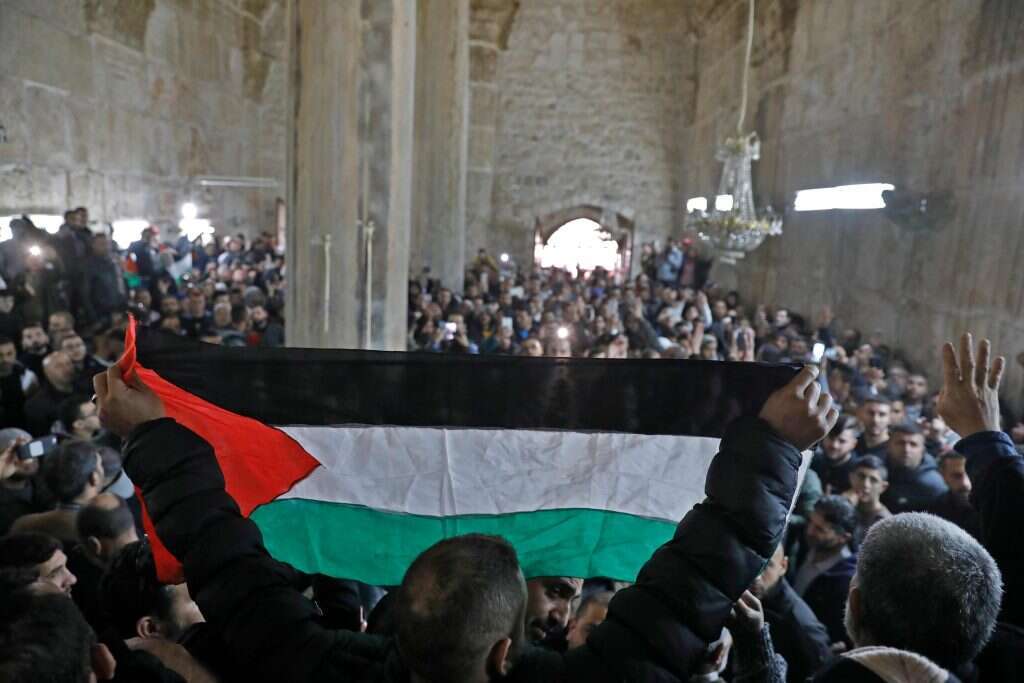 הפלישה הפלסטינית לשער הרחמים. | AFP