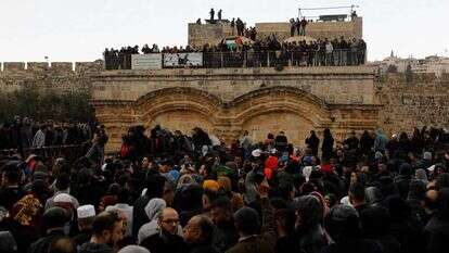 הפלישה הפלסטינית לשער הרחמים, חורף 2019. | AFP