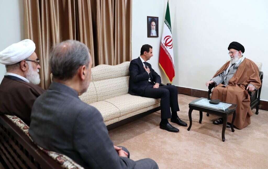 המפגש בין אסד לחמינאי. | AFP