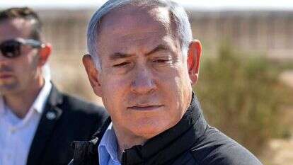 נתניהו בגבול הדרום השבוע. | AFP