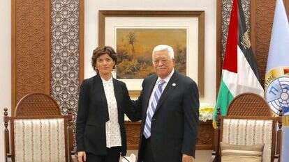 יו''ר מרצ תמר זנדברג בפגישה עם יו''ר הרשות הפלסטינית אבו מאזן. | אלעד מלכה