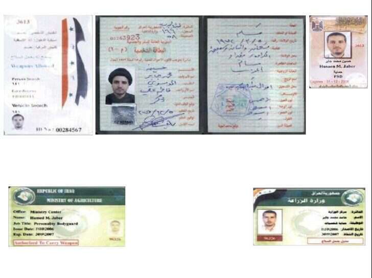 מסמכים מזויפים של אבו חסין סאג'ד שפורסמו ע"י האמריקנים. | דו"צ מסמכים מזויפים של אבו חסין סאג'ד שפורסמו ע"י האמריקנים. | דו"צ