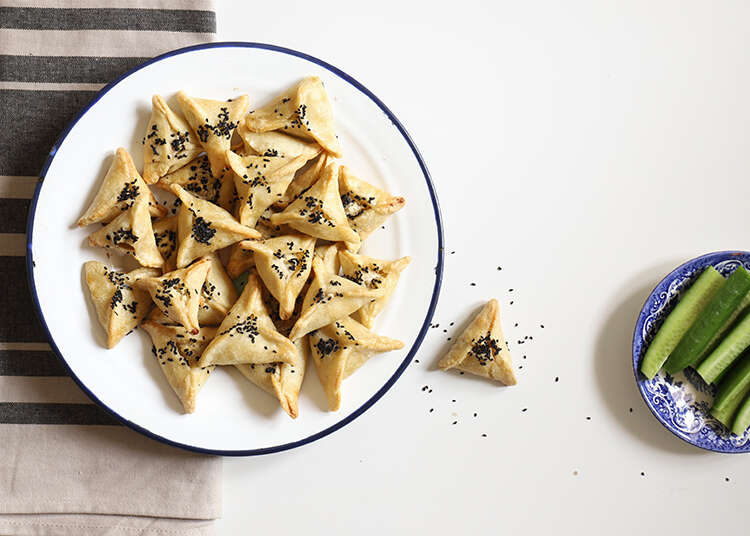 אוזני המן בורקיטס - אוזני המן עם חציל וגבינה. | אפרת ליכטנשטט